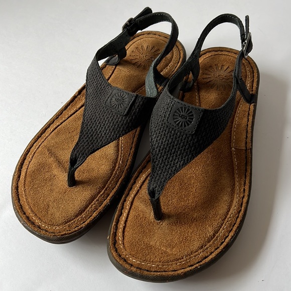 Ugg Seffina Thong Sandal Black 3132 W/Blk New 6